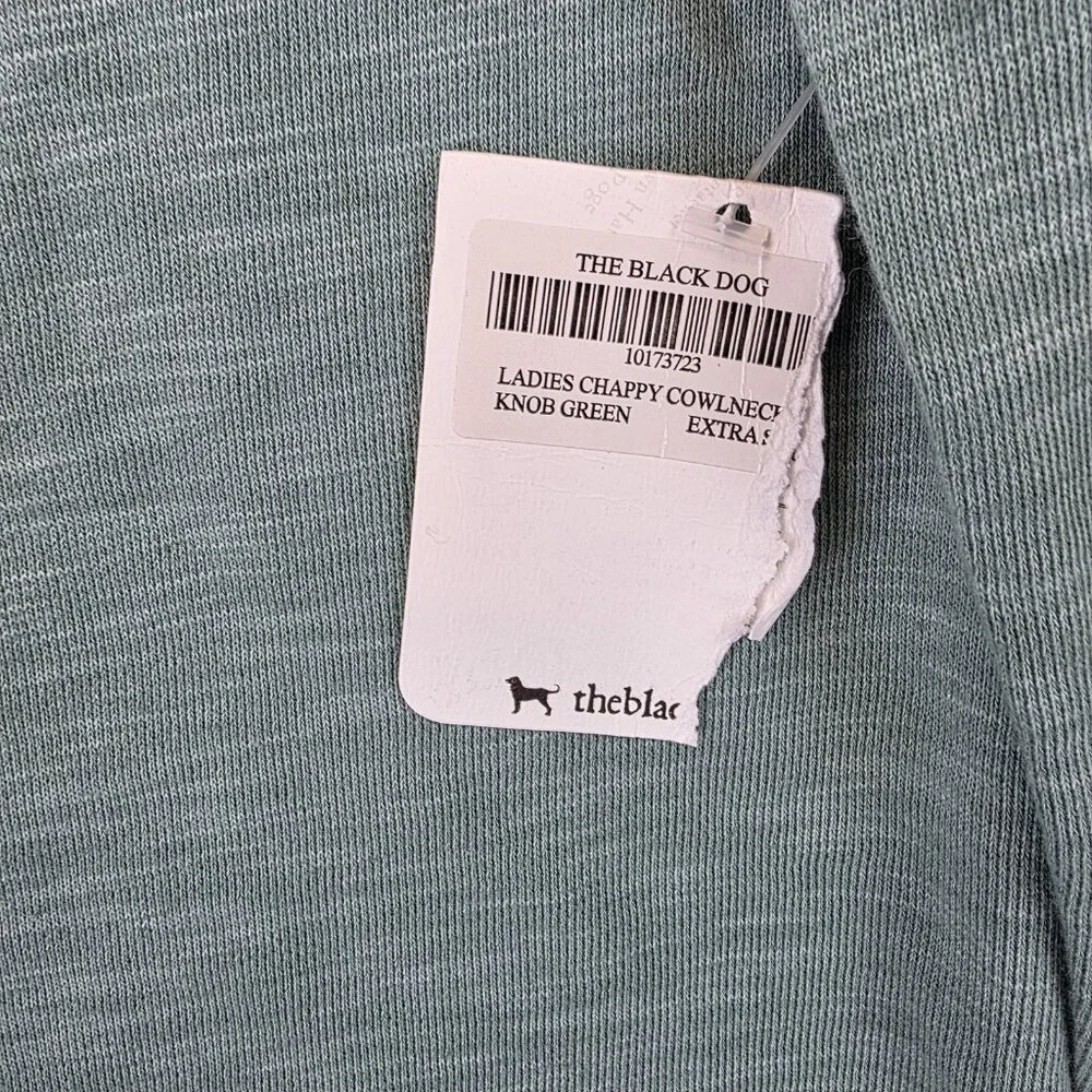 The Black Dog Sweatshirt Womens XS Green Chappy Cowlneck Pullover Long Sleeve - Picture 2 of 10